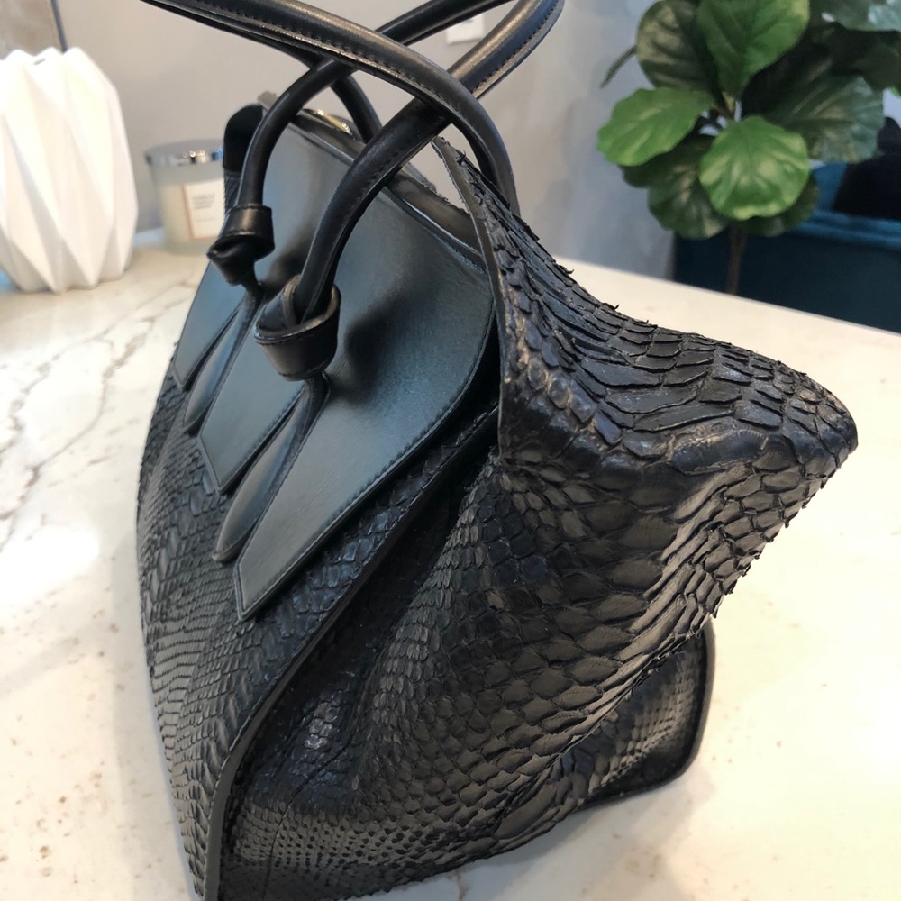 Authentic Python Leather With Calfskin Trimmer - image 4